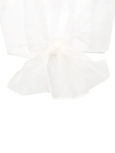 Shop Murmur Oversized Bow Shirt In White
