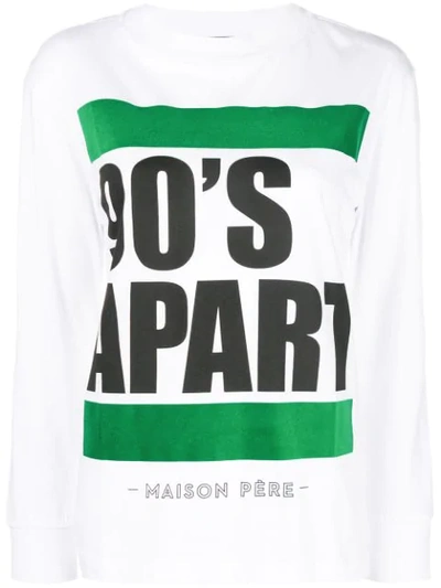 Shop Maison Père 90's Apart Sweatshirt In White