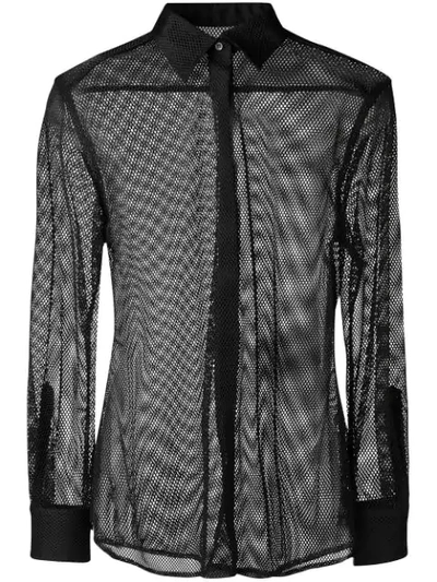 Shop Dolce & Gabbana Mesh Shirt In Black