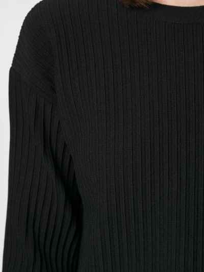 Shop Casasola Ribbed Knit Sweater In Black