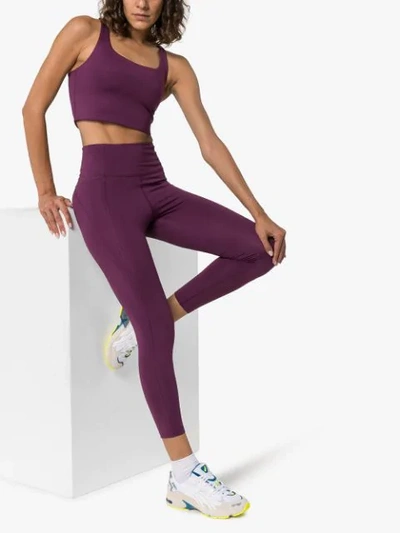 Shop Girlfriend Collective Compressive High-rise Leggings In Purple