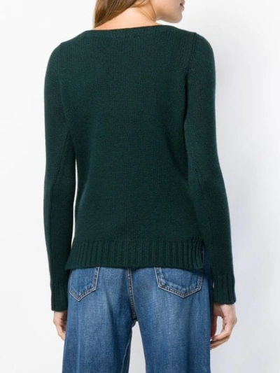 Shop Aragona Cashmere Knit Sweater - Green