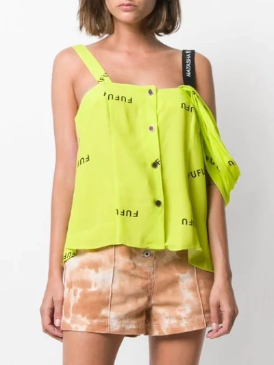Natasha Zinko Button-down Top In Yellow