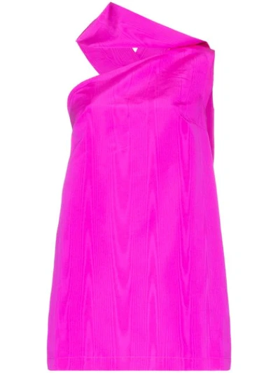 Shop Taller Marmo Swinging Sixties Asymmetric Mini-dress In Pink