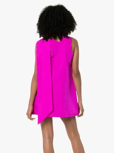 Shop Taller Marmo Swinging Sixties Asymmetric Mini-dress In Pink