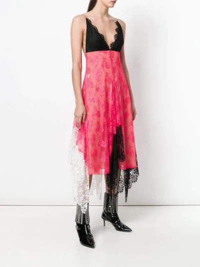 Shop Christopher Kane Neon Lace Cami Dress - Pink