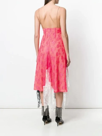 Shop Christopher Kane Neon Lace Cami Dress - Pink