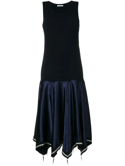 Shop Jw Anderson Sleeveless Flared Midi Dress In Blue