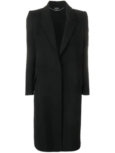 Shop Alexander Mcqueen Single Breasted Coat In Black