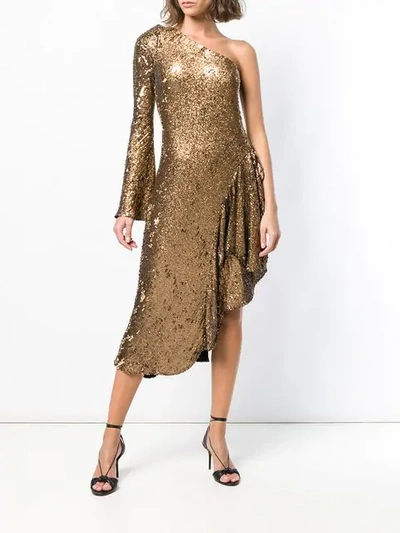 Shop Maria Lucia Hohan Zorya Dress In Metallic