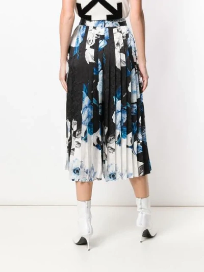Shop Off-white Printed Pleated Skirt In Black