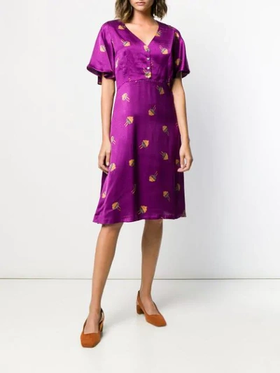 Shop Apc Lavinia Dress In Purple