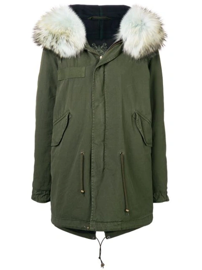 Shop Mr & Mrs Italy Fur Collared Coat - Green