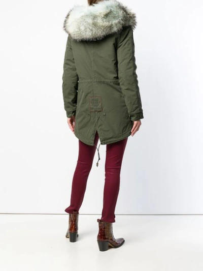 Shop Mr & Mrs Italy Fur Collared Coat - Green