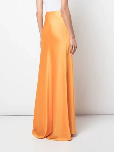 Shop Rosetta Getty Full Maxi Skirt In Orange