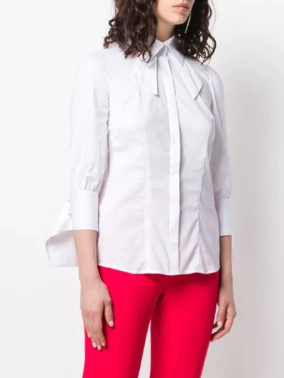 Shop Elisabetta Franchi Structured Formal Shirt In White