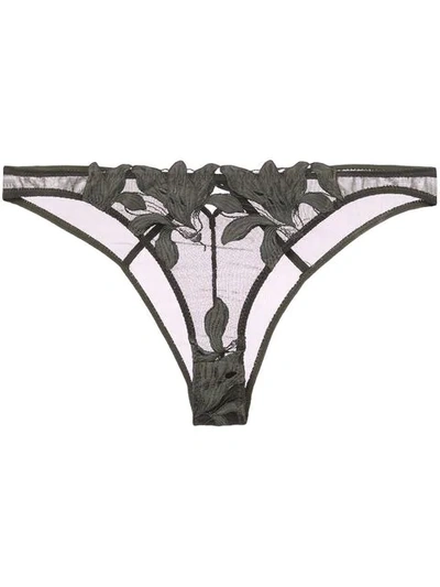 Shop Fleur Du Mal Lily Lace Cheeky Briefs In Black