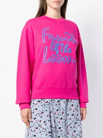 Shop Cedric Charlier Cédric Charlier Fruit Of Loom Printed Sweatshirt - Pink