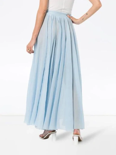 Shop Three Graces Arlene High-waisted Maxi Skirt In Blue