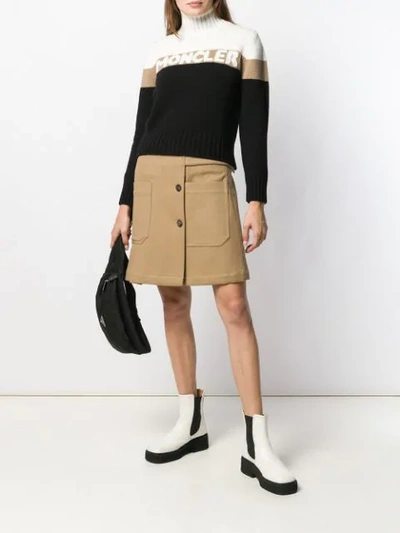 Shop Plan C Twill Skirt In Brown
