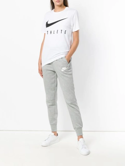 Shop Nike Front Logo Printed T-shirt - White