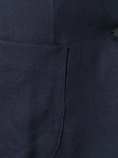 Shop Barena Venezia Buttoned Blazer Jacket In Blue