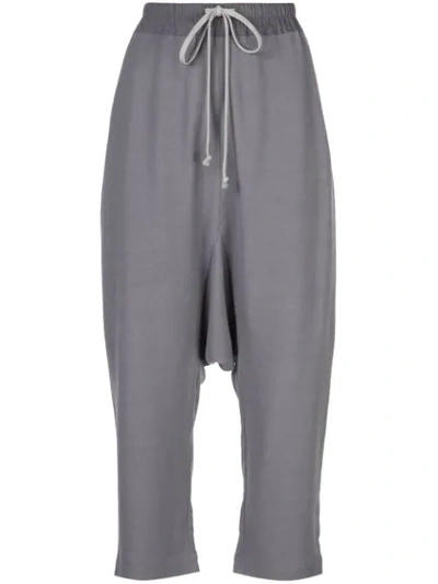 Shop Rick Owens Drop Crotch Sweatpants In Grey