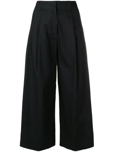 Shop Etro Cropped Palazzo Pants In Black