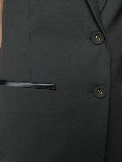 Shop Semicouture Sleeveless Classic Blazer In Black