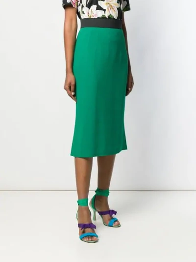 Shop Dolce & Gabbana Midi Pencil Skirt In V0403 Green