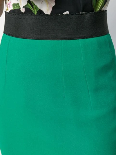 Shop Dolce & Gabbana Midi Pencil Skirt In V0403 Green