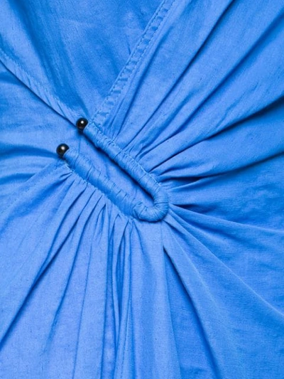 A.L.C. 短袖伞形中长连衣裙 - 蓝色