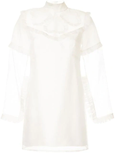 Shop Macgraw Queen Of Hearts Dress In White