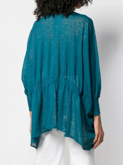 Shop Roberto Collina Fine Knit Cardigan In Blue