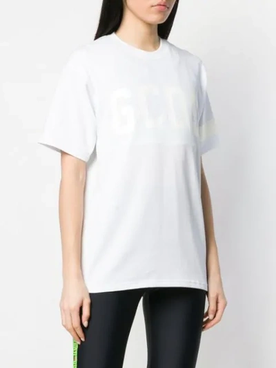 Shop Gcds Tonal Logo Print T-shirt In White