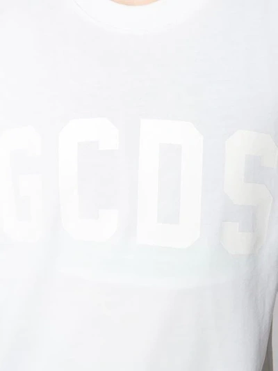 Shop Gcds Tonal Logo Print T-shirt In White