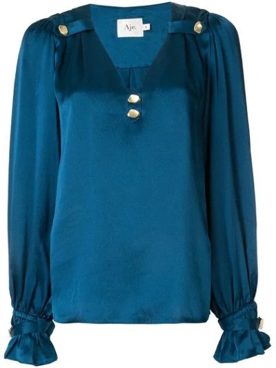 Shop Aje 'eden' Bluse - Blau In Blue