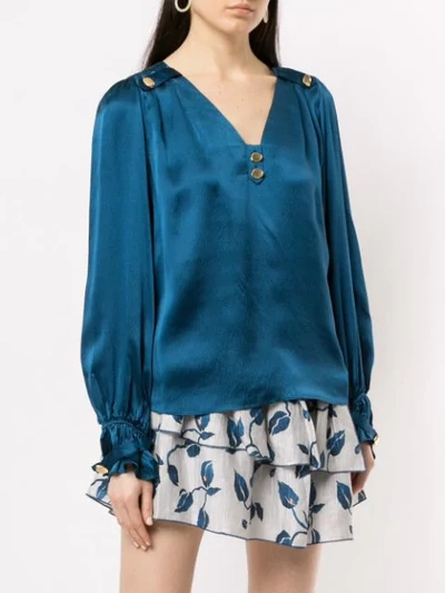 Shop Aje 'eden' Bluse - Blau In Blue