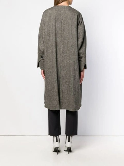 Shop Enföld Oversized Fit Coat In Grey