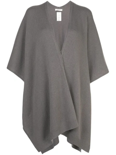 Shop The Row Oversized Knitted Cape In Grey