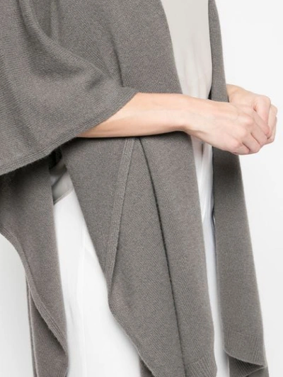 Shop The Row Oversized Knitted Cape In Grey