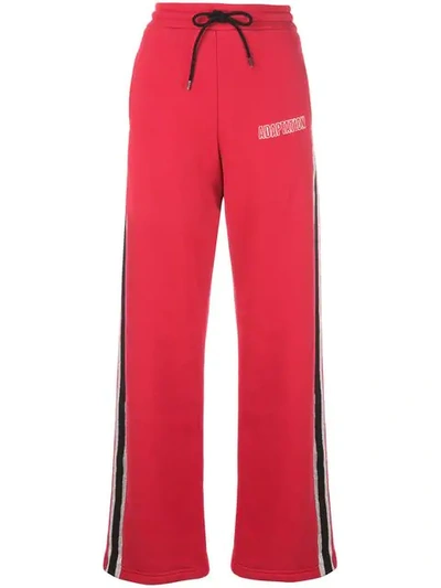 Shop Adaptation Side Stripe Track Pants In Red