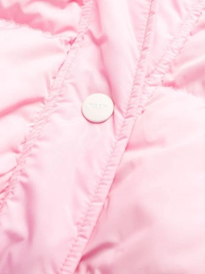 Shop Msgm Cropped Puffer Jacket In Pink