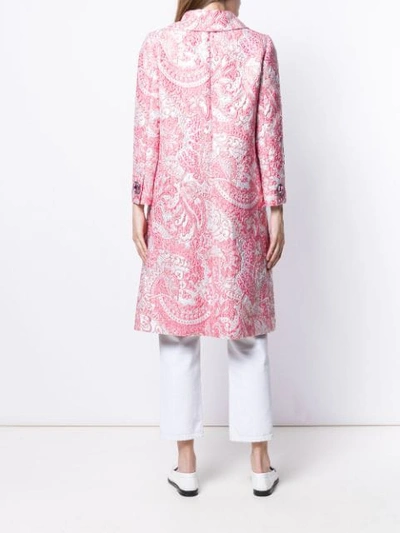 Shop Dolce & Gabbana Floral Embroidered Coat In White