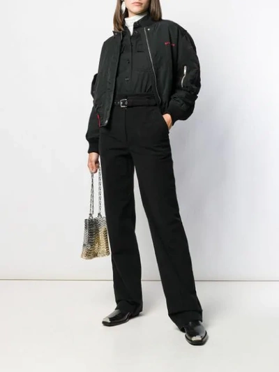 Shop Givenchy Zipped Bomber Jacket In Black