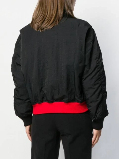 Shop Givenchy Zipped Bomber Jacket In Black