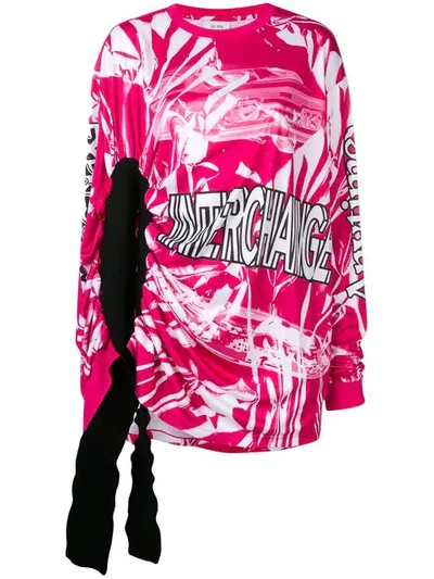 Shop Calvin Klein Jeans Est.1978 Modernist Tie-dye Top In Pink