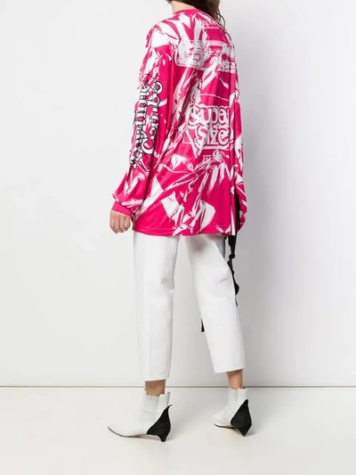 Shop Calvin Klein Jeans Est.1978 Modernist Tie-dye Top In Pink