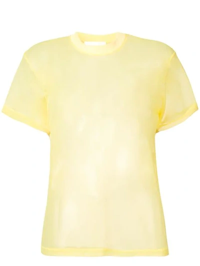 Shop Helmut Lang Sheer T In Yellow