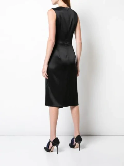 Shop Adam Lippes Asymmetric Sleeveless Dress In Black